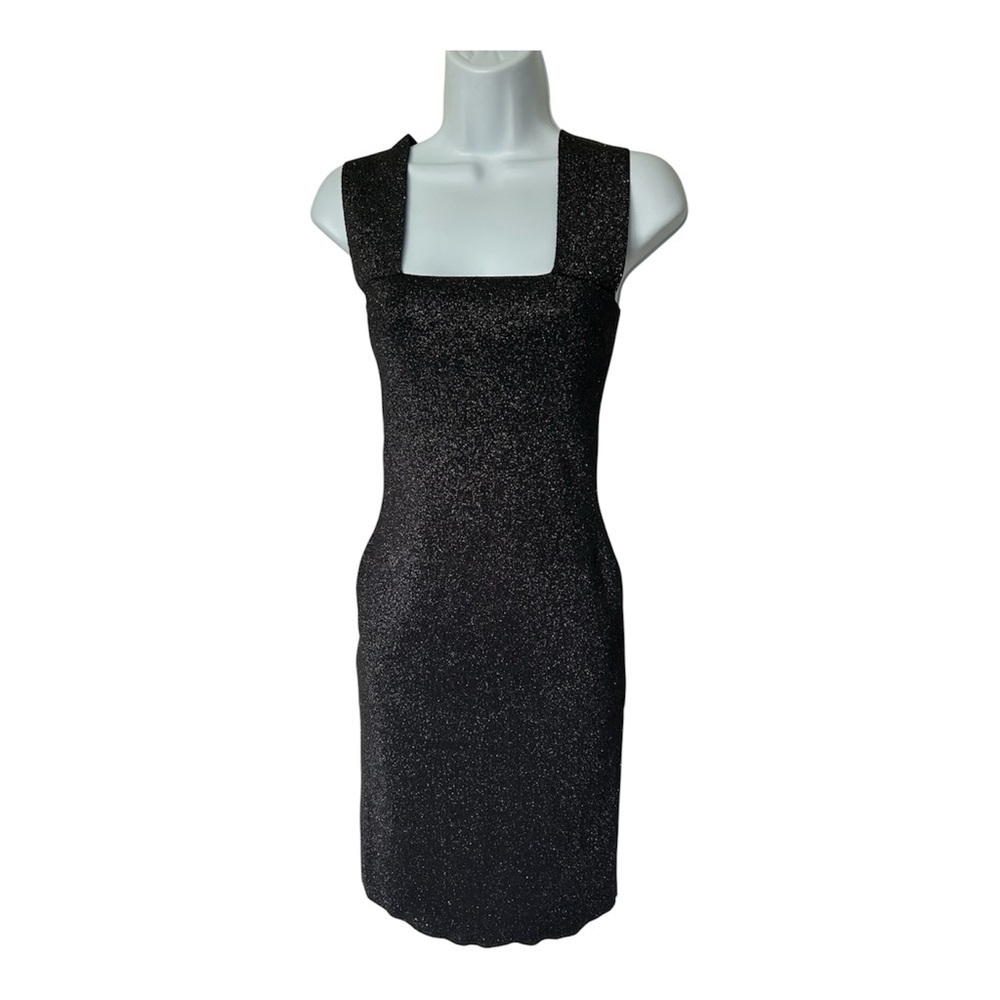 House of Harlow Black Sparkly Lurex Bodycon Dress Excellent Size XS - Picture 3 of 10